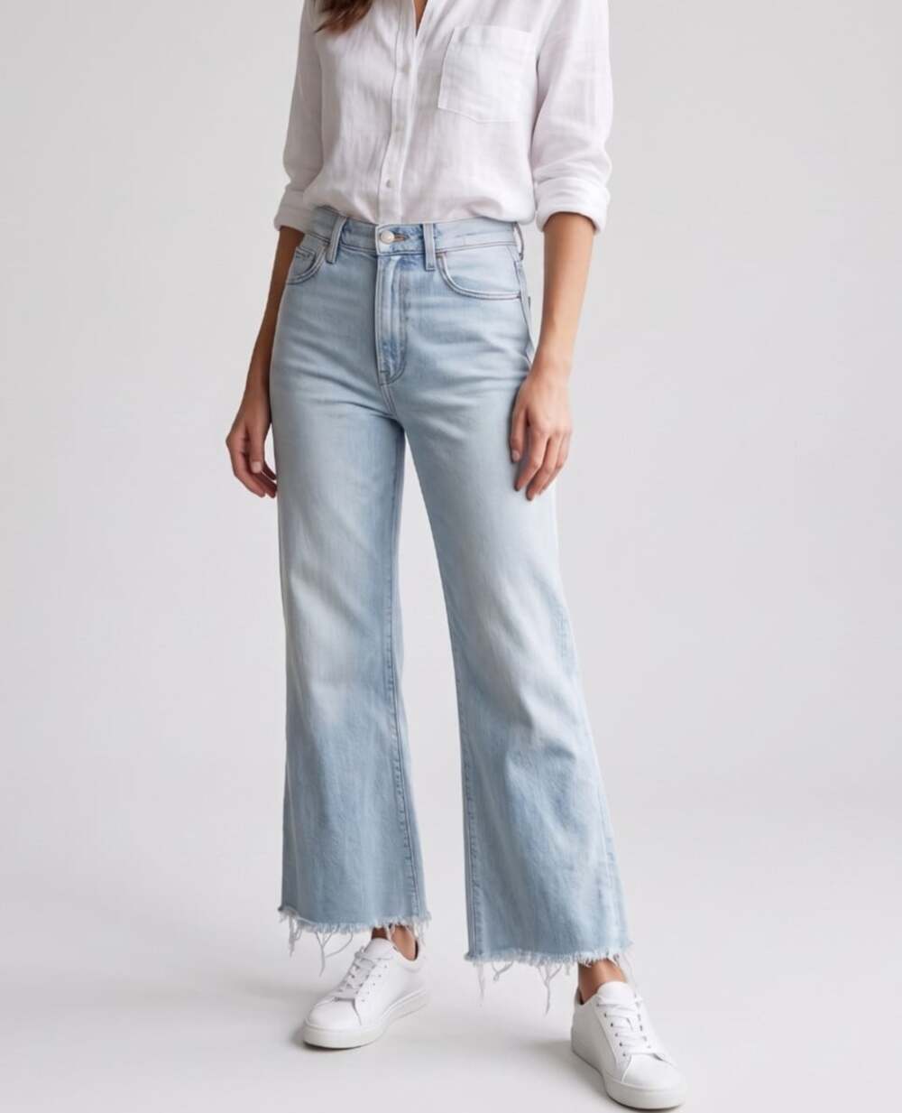Mother The Lil' Hustler Roller Skimp Fray Jeans Size 26 Bring The Cooler Flare